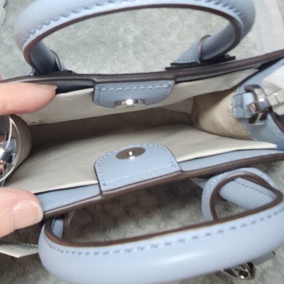 NEW Michael Kors Mercer X-Small Shopper Crossbody-Pale Blue - PRICE IS FIRM - Picture 5 of 9